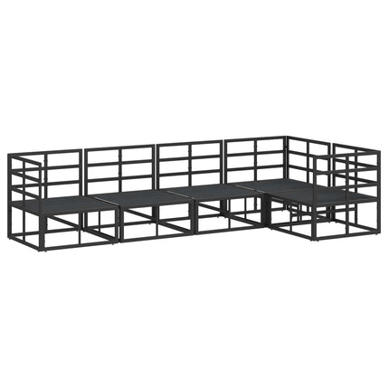 Trädgårdsoffset 5 st Svart Aluminium