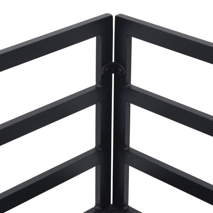 Trädgårdsoffset med kudde 11 pcs Svart Aluminium