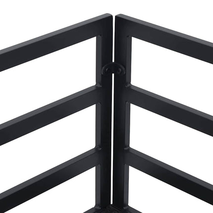 Trädgårdsoffset med kudde 12 pcs Svart Aluminium