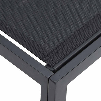 Trädgårdsoffset med kudde 12 pcs Svart Aluminium