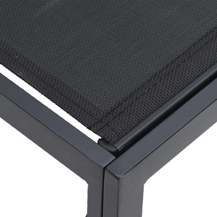 Trädgårdsoffset med kudde 12 pcs Svart Aluminium