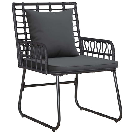 Trädgårdsmöbelset 4 pcs Svart och Anthracit konstrotting
