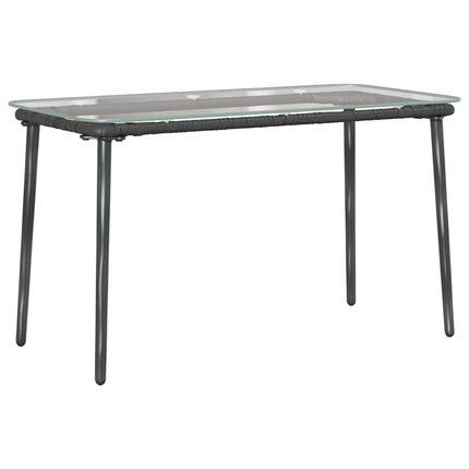 Trädgårdsmöbelset 4 pcs Svart och Anthracit konstrotting