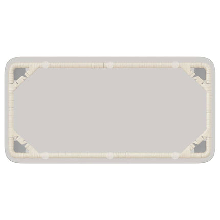 Trädgårdsmöbelset med kudde 4 pcs Svart och kräm konstrotting