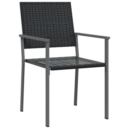 Trädgårdsmöbelset 5 pcs Svart PE Rattan