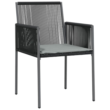 Trädgårdsmöbelset 5 pcs Svart PE Rattan