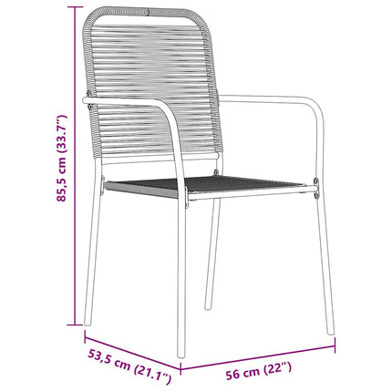 Trädgårdsmöbelset 5 pcs Svart Pulverlackerat stål