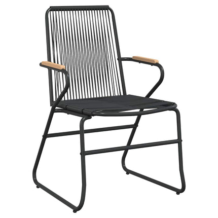Trädgårdsmöbelset 3 pcs Svart Pulverlackerat stål