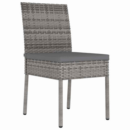 Trädgårdsmöbelset 7 pcs Grå Pulverlackerat stål