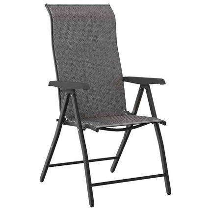 Trädgårdsmöbelset 3 pcs Grå Pulverlackerat stål