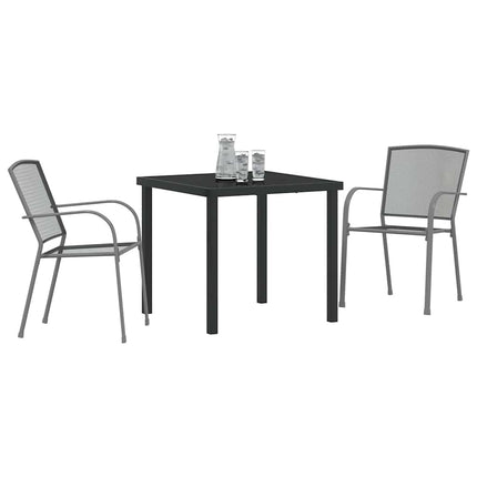 Trädgårdsmöbelset 3 pcs Antracit Pulverlackerat stål