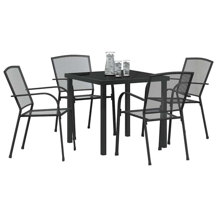 Trädgårdsmöbelset 5 pcs Antracit Pulverlackerat stål