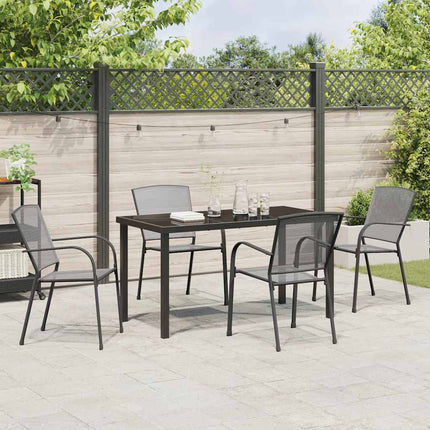 Trädgårdsmöbelset 5 pcs Antracit Pulverlackerat stål