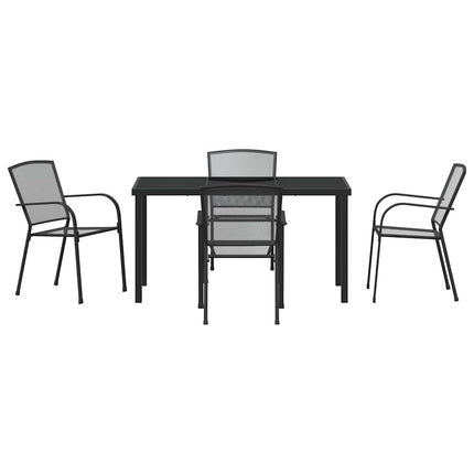 Trädgårdsmöbelset 5 pcs Antracit Pulverlackerat stål
