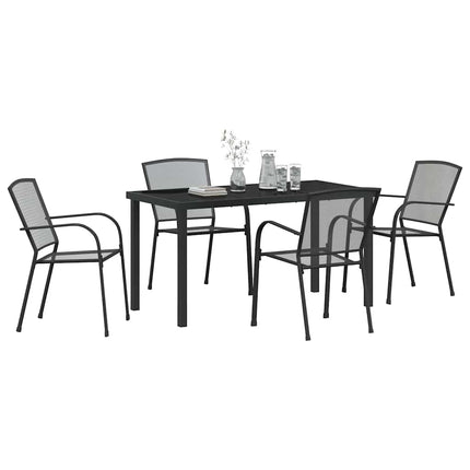 Trädgårdsmöbelset 5 pcs Antracit Pulverlackerat stål