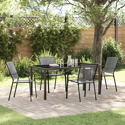 Trädgårdsmöbelset 5 pcs Antracit Pulverlackerat stål