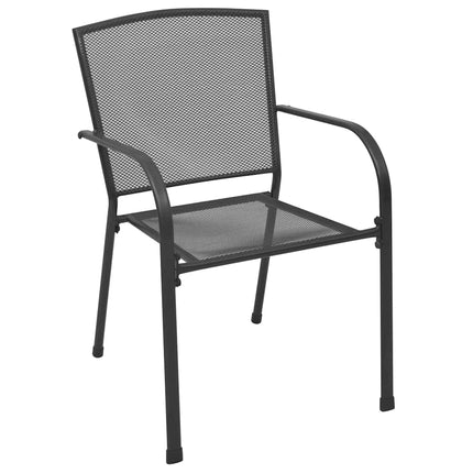 Trädgårdsmöbelset 7 pcs Antracit Pulverlackerat stål