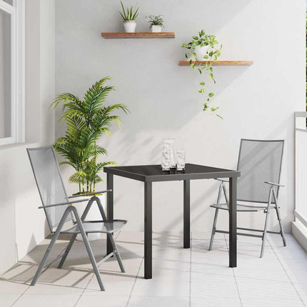 Trädgårdsmöbelset 3 pcs Antracit Pulverlackerat stål