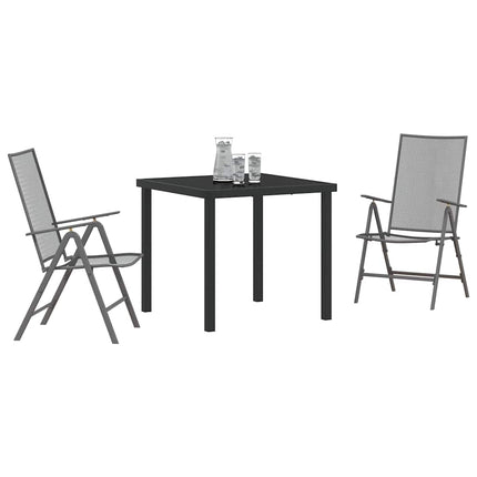 Trädgårdsmöbelset 3 pcs Antracit Pulverlackerat stål