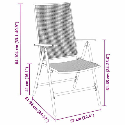 Trädgårdsmöbelset 3 pcs Antracit Pulverlackerat stål