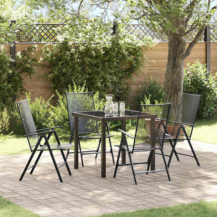 Trädgårdsmöbelset 5 pcs Antracit Pulverlackerat stål