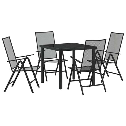 Trädgårdsmöbelset 5 pcs Antracit Pulverlackerat stål