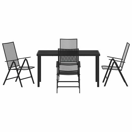 Trädgårdsmöbelset 5 pcs Antracit Pulverlackerat stål
