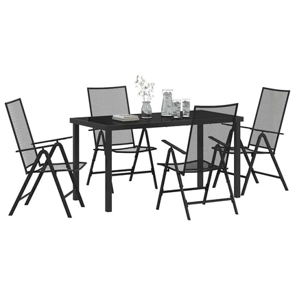 Trädgårdsmöbelset 5 pcs Antracit Pulverlackerat stål