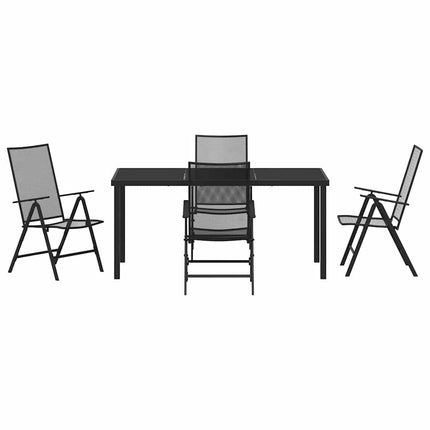 Trädgårdsmöbelset 5 pcs Antracit Pulverlackerat stål