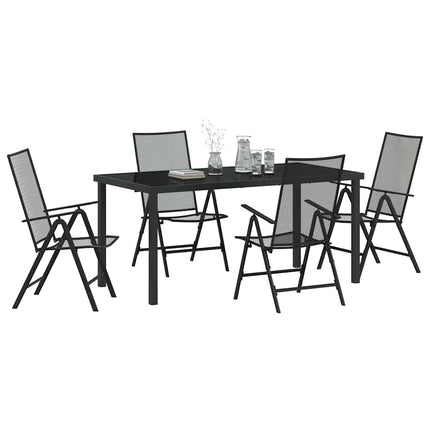 Trädgårdsmöbelset 5 pcs Antracit Pulverlackerat stål