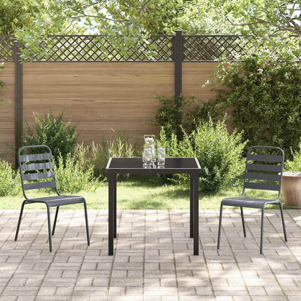 Trädgårdsmöbelset 3 pcs Antracit Pulverlackerat stål