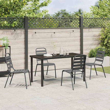 Trädgårdsmöbelset 5 pcs Antracit Pulverlackerat stål