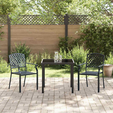 Trädgårdsmöbelset 3 pcs Antracit Pulverlackerat stål