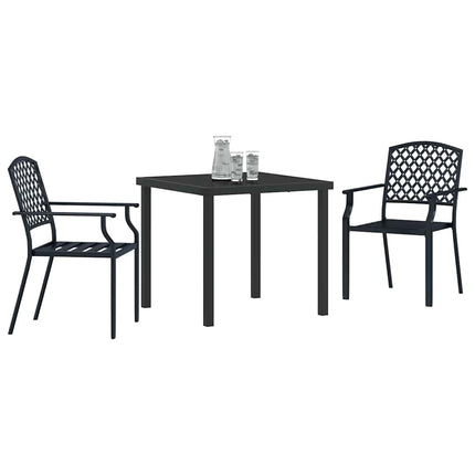 Trädgårdsmöbelset 3 pcs Antracit Pulverlackerat stål