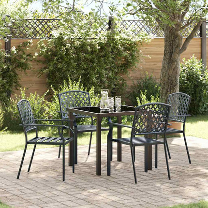 Trädgårdsmöbelset 5 pcs Antracit Pulverlackerat stål
