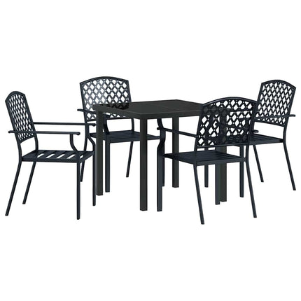 Trädgårdsmöbelset 5 pcs Antracit Pulverlackerat stål