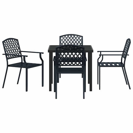 Trädgårdsmöbelset 5 pcs Antracit Pulverlackerat stål