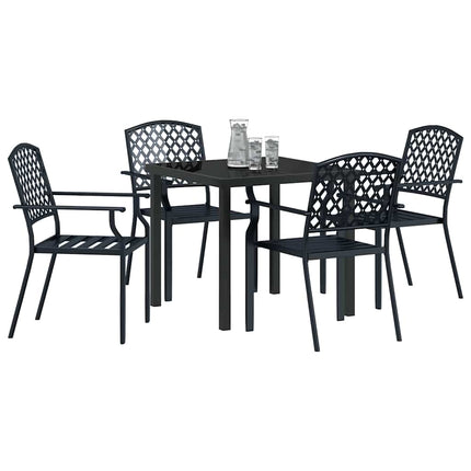 Trädgårdsmöbelset 5 pcs Antracit Pulverlackerat stål