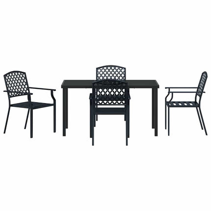 Trädgårdsmöbelset 5 pcs Antracit Pulverlackerat stål
