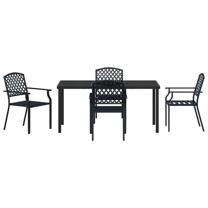 Trädgårdsmöbelset 5 pcs Antracit Pulverlackerat stål