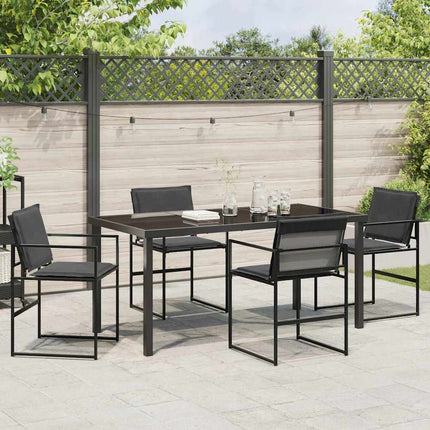 Trädgårdsmöbelset 5 pcs Svart 160 x 80 x 73 cm