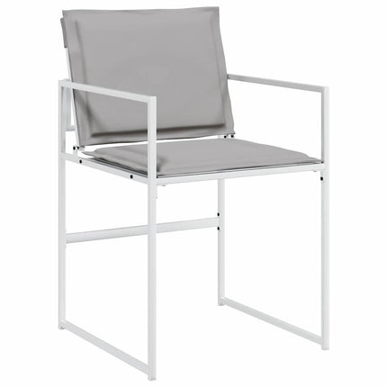 Trädgårdsmöbelset 9 pcs Vit 200 x 80 x 73 cm Textilene och Stål