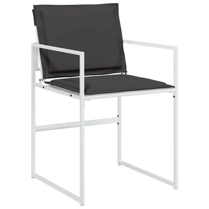 Trädgårdsmöbelset 9 pcs Vit 200 x 80 x 73 cm Textilene och Stål