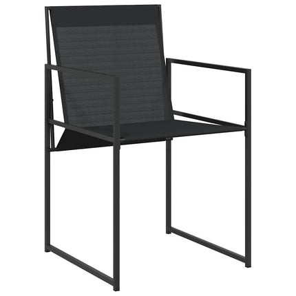 Trädgårdsmöbelset 5 pcs Svart Textilene och Stål