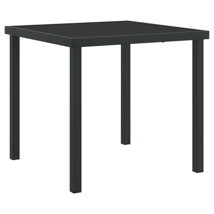 Trädgårdsmöbelset 5 pcs Brun Pulverlackerat stål