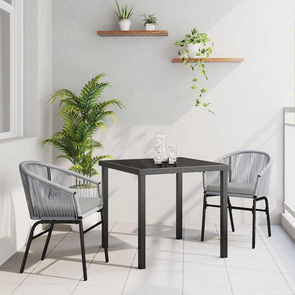 Trädgårdsmöbelset 3 pcs Antracit Pulverlackerat stål