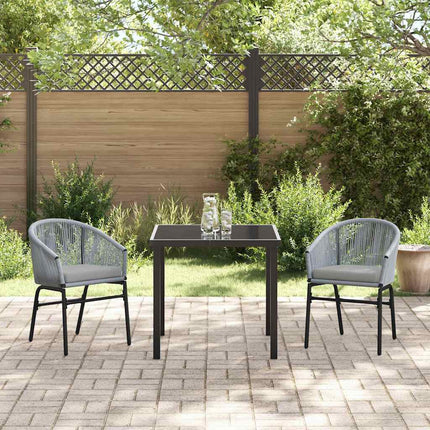 Trädgårdsmöbelset 3 pcs Antracit Pulverlackerat stål