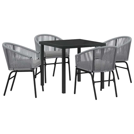 Trädgårdsmöbelset 5 pcs Antracit Pulverlackerat stål