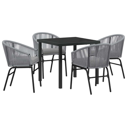 Trädgårdsmöbelset 5 pcs Antracit Pulverlackerat stål