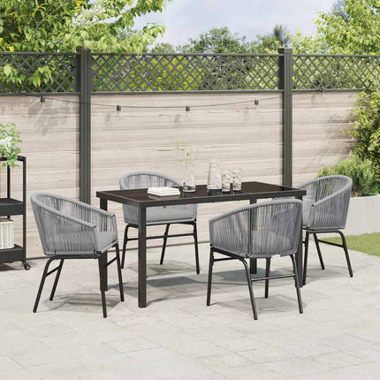 Trädgårdsmöbelset 5 pcs Antracit Pulverlackerat stål